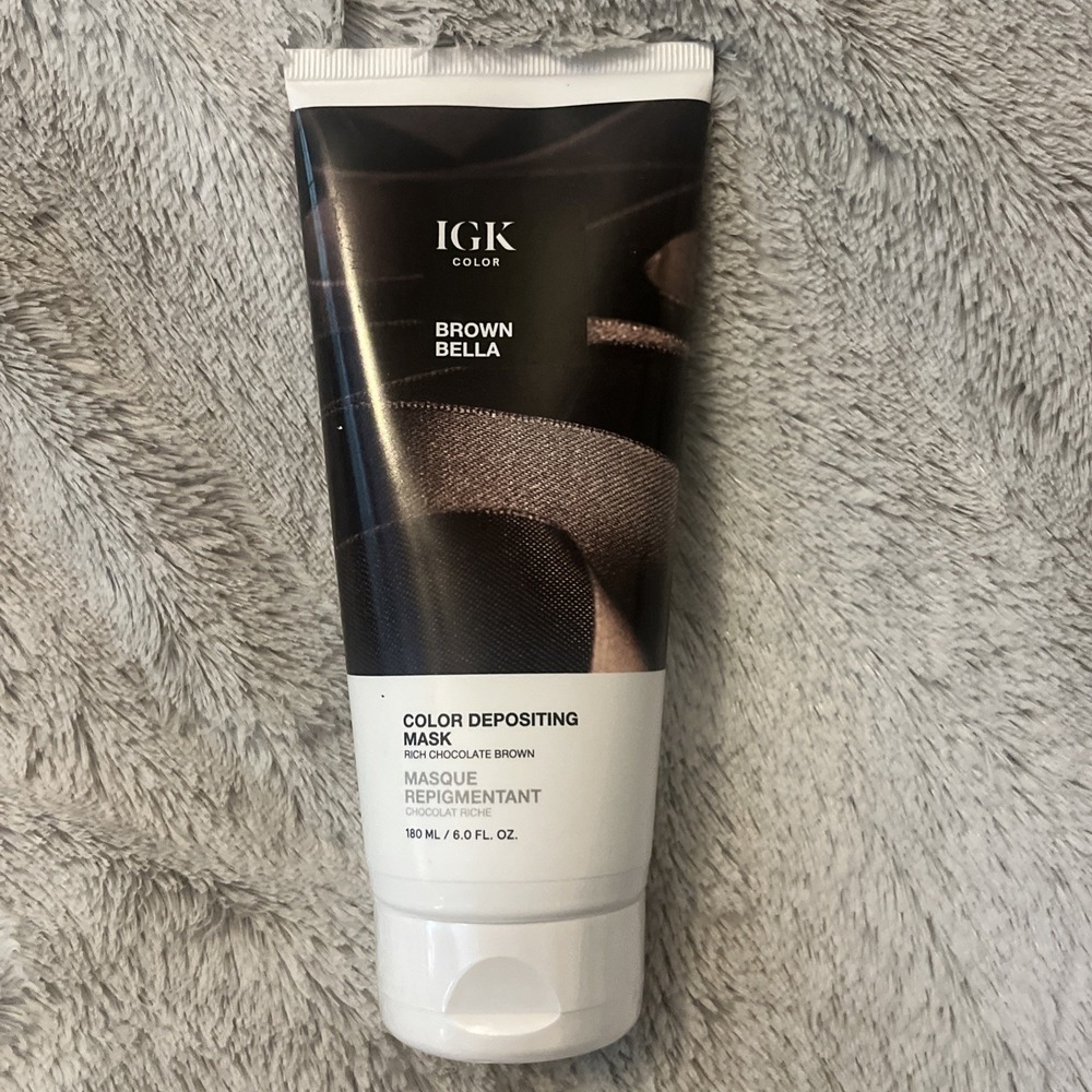 IGK Color BROWN BELLA Color Depositing Hair Mask 6.0oz. Rich Chocolate Brown NEW